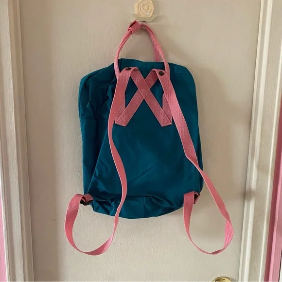 Fjallraven Kanken Classic Ocean Green and Pink Backpack